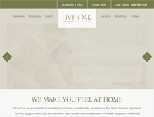 Tablet Screenshot of liveatliveoak.com